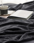 Fleece Blankets King Size Dark Grey - From Where -