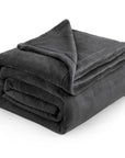 Fleece Blankets King Size Dark Grey - From Where -