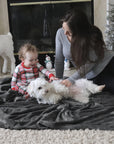 Fleece Blankets King Size Dark Grey - From Where -