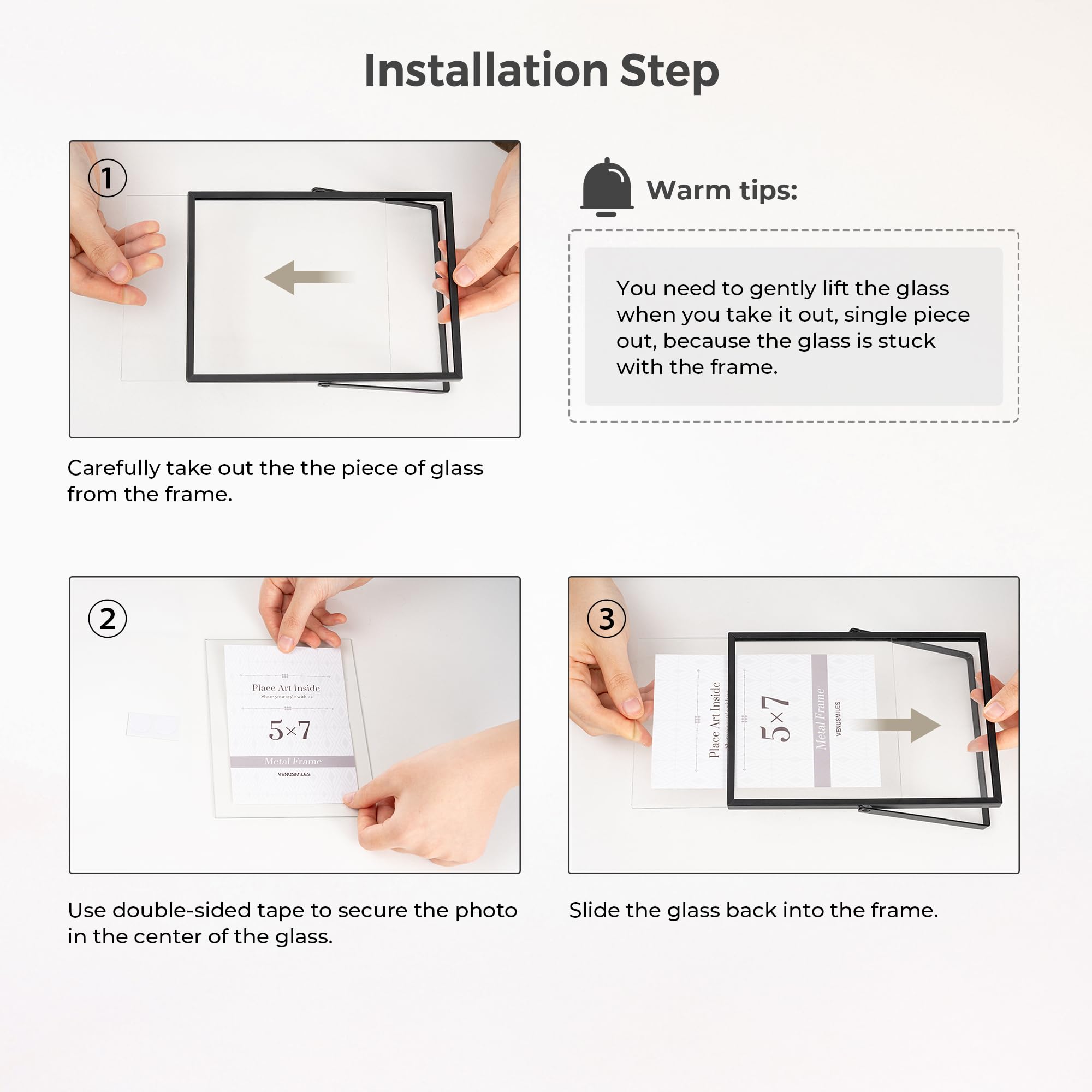 Floating Picture Easel Frame - From Where -