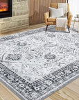 Floral Distressed Throw Carpet - From Where -