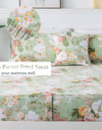 Floral Queen Bed Sheets Set - From Where -