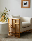 Fluted Ceramic Side Table (13") - From Where -