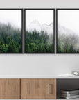 Fog Over The Mountain Forest Wall Art - From Where -