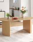 Fohoren Fluted Oval Dining Table - From Where -