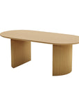 Fohoren Fluted Oval Dining Table - From Where -