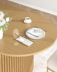 Fohoren Fluted Oval Dining Table - From Where -