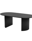 Fohoren Fluted Oval Dining Table - From Where -