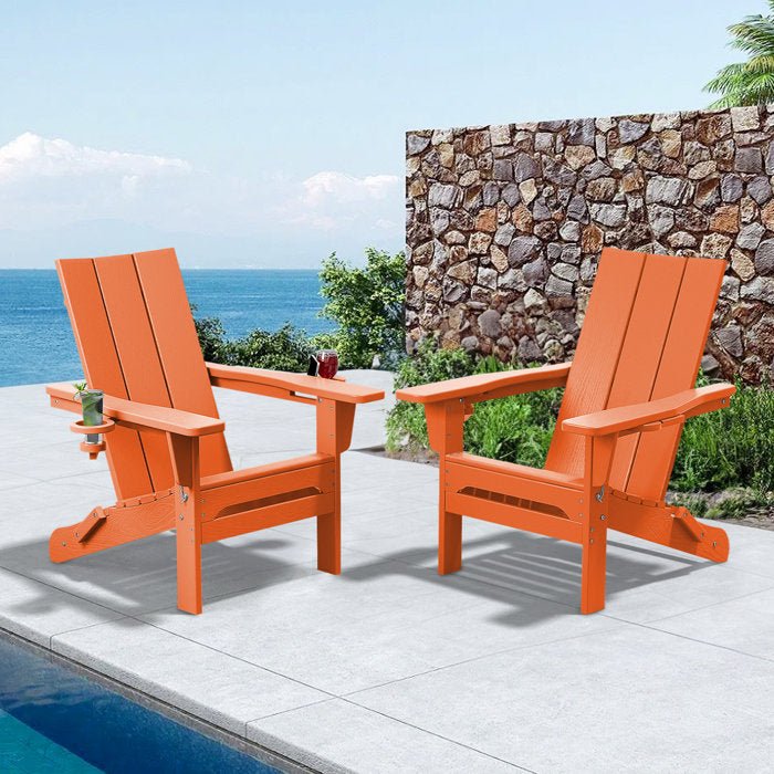 Folding Adirondack Chair with Cup Holder - From Where -