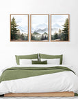 Framed Mountain Canvas Wall Art Set - From Where -