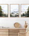 Framed Mountain Canvas Wall Art Set - From Where -