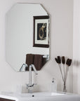 Frameless Octagon Scallop Beveled Mirror - From Where -