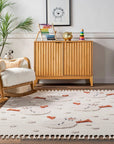 Freda Snowmen Tasseled Kids Rug - From Where Finds -