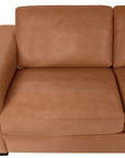 Freya Genuine Leather Loveseat - From Where -
