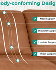 Freya Genuine Leather Loveseat - From Where -