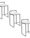 Fuji Stackable Counter Stool (Set of 3) - From Where -