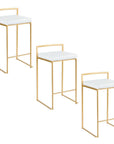 Fuji Stackable Counter Stool (Set of 3) - From Where -