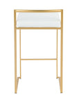 Fuji Stackable White Gold Stool - From Where -
