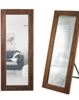 Full Length Wooden Wall Mirror - From Where -