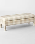 Fully Upholstered Checkered Bench - From Where -