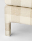 Fully Upholstered Checkered Bench - From Where -