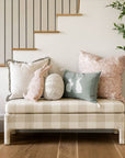 Fully Upholstered Checkered Bench - From Where -