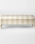 Fully Upholstered Checkered Bench - From Where -