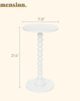 Fultyle Round Side Table, Small Drink Table for Small Spaces, Modern Accent End Table Coffee Table with Solid Wood Leg for Living Room, Bedroom, Corners, and Office (White) - From Where -