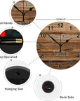 Funny Lake Time Wood Silent Wall Clock - From Where -