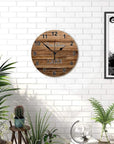 Funny Lake Time Wood Silent Wall Clock - From Where -