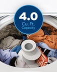 GE 4.0 cu. ft. Capacity Washer with Stainless Steel Basket - From Where -