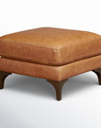 Genuine Italian Leather Ottoman - From Where -
