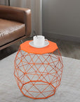 Geometric Iron Side Table - From Where -