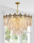 Gevan 8 - Light Tiered Gold Chandelier - From Where -