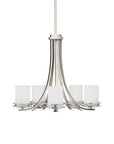 Glass Brushed Nickel Light Chandelier - From Where -