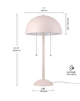 Globe Electric 21.13" 2 Light LED Matte Pink Specialty Desk Lamps with Bowl (2 Count) - From Where -