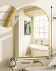 Gold Arch Bathroom Mirror - From Where -
