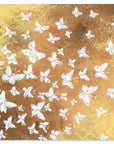 Gold Butterflies In The Wind Painting Print - From Where -