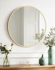 Gold Circle Wall Mirror - From Where -