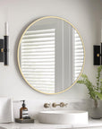 Gold Circle Wall Mirror - From Where -