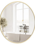 Gold Circle Wall Mirror - From Where -