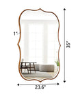 Gold Euri Scalloped Wall Mirror - From Where -