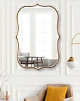 Gold Euri Scalloped Wall Mirror - From Where -