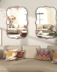 Gold Euri Scalloped Wall Mirror - From Where -