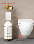 Gold Free Standing Toilet Paper Holder - From Where -