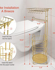Gold Free Standing Toilet Paper Holder - From Where -