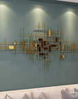 Gold Metal Hanging Sculpture - From Where -