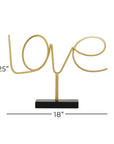 Gold Metal Love Sign Tabletop Decor - From Where -