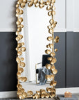 Golden Leaf Accent Mirror - From Where -