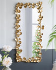 Golden Leaf Accent Mirror - From Where -